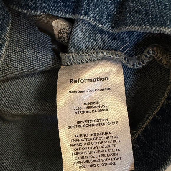 Reformation Nava Denim Top (size 4) - Picture 4 of 4